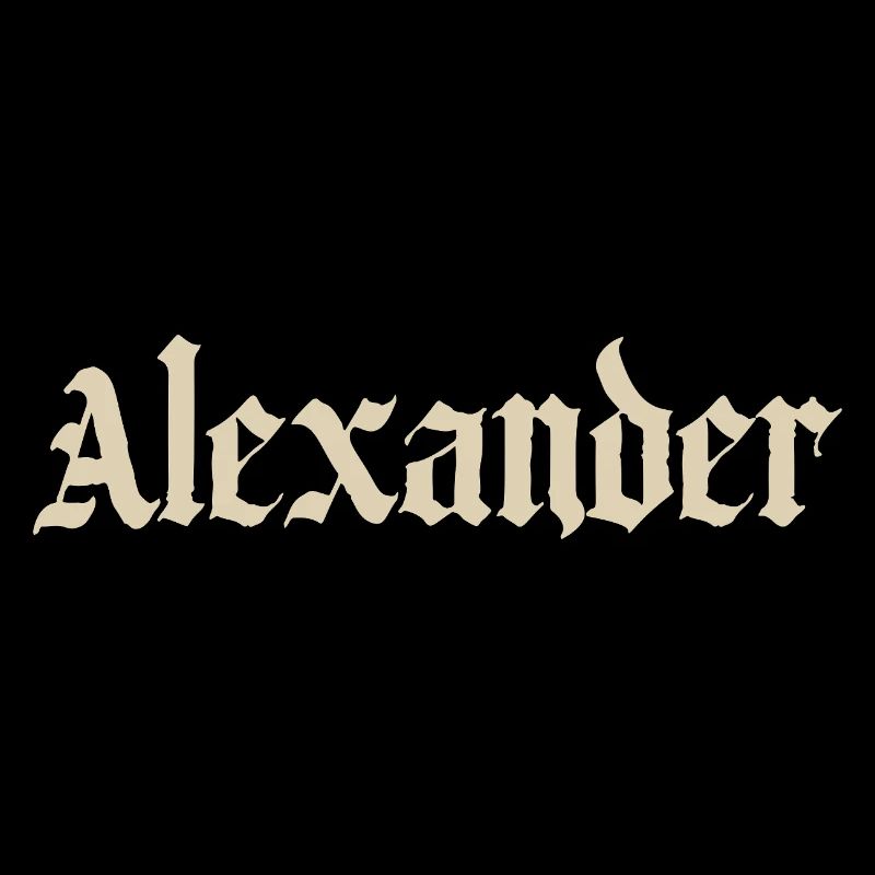 Alexander Gothic lettering