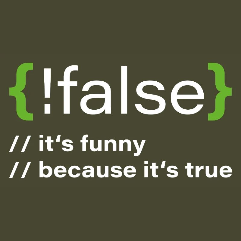 false – Lustiger Programmierer Spruch