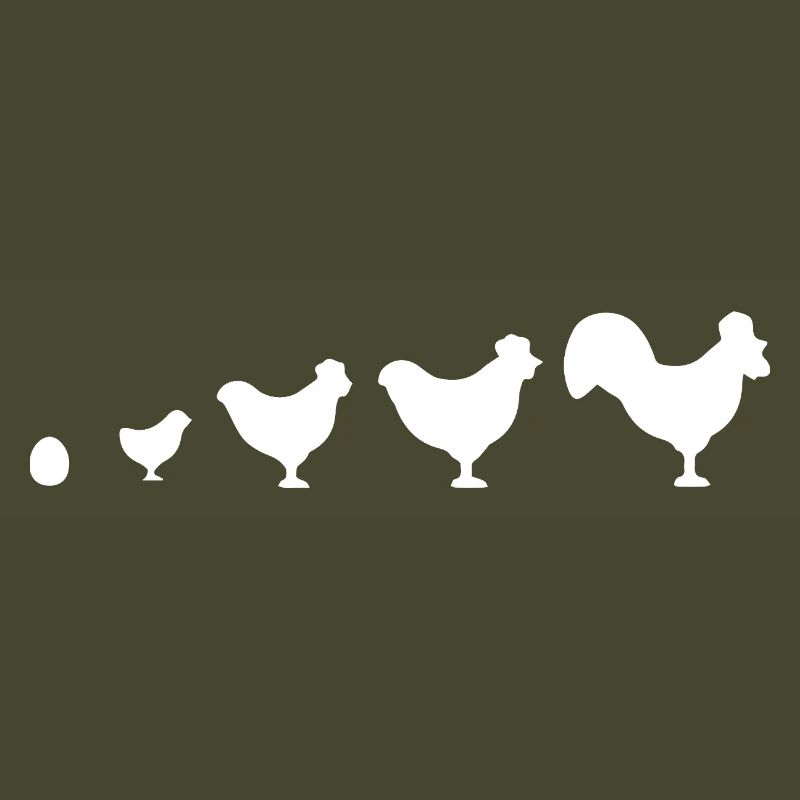 Evolution Farmer Poulet Coq Drôle