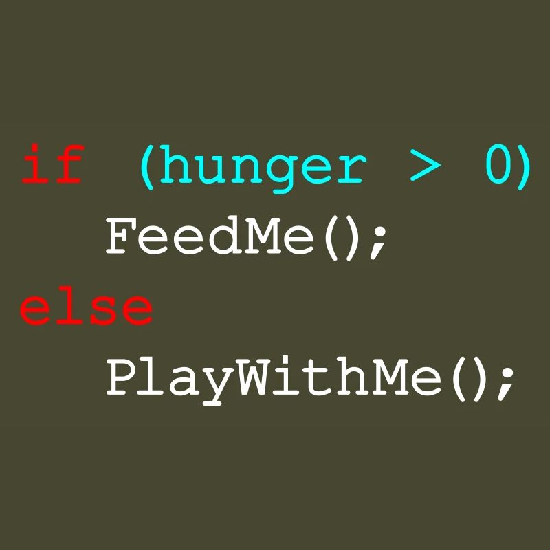 If hunger feed me else play with me - JavaScript