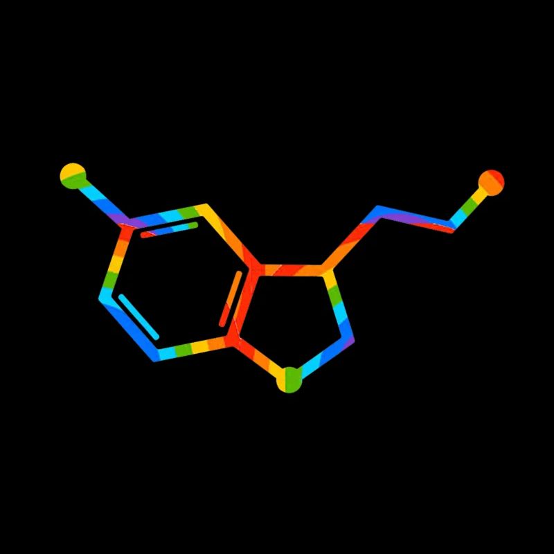 Géométrie de la molécule arc-en-ciel - sérotonine
