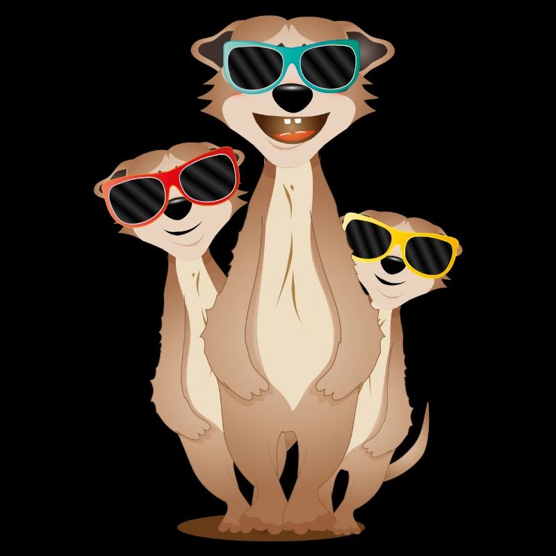 cool suricate groupe avec des lunettes de soleil