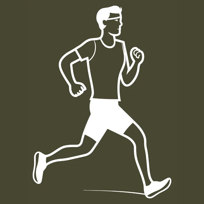 Runner boy line drawing