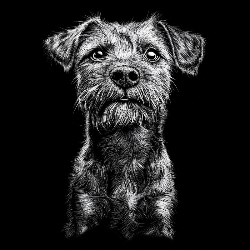 Border Terrier Portrait Hunde Hund