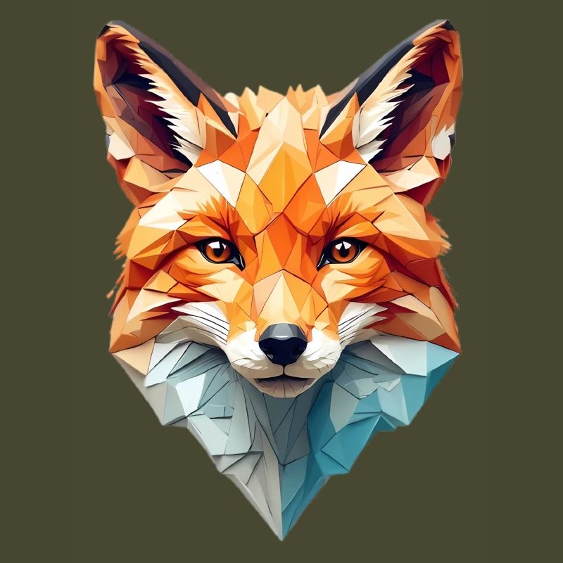 Geometric fox head
