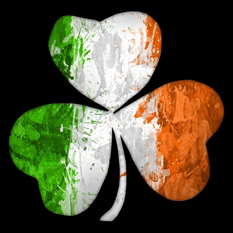 Irish Flag Clover Grunge