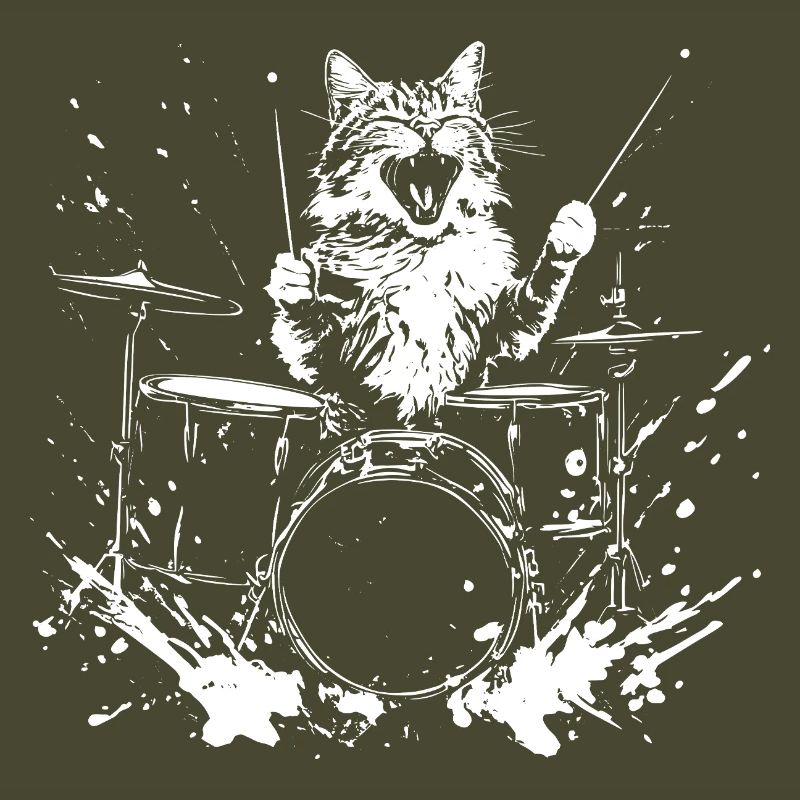 Funny Cat Drums