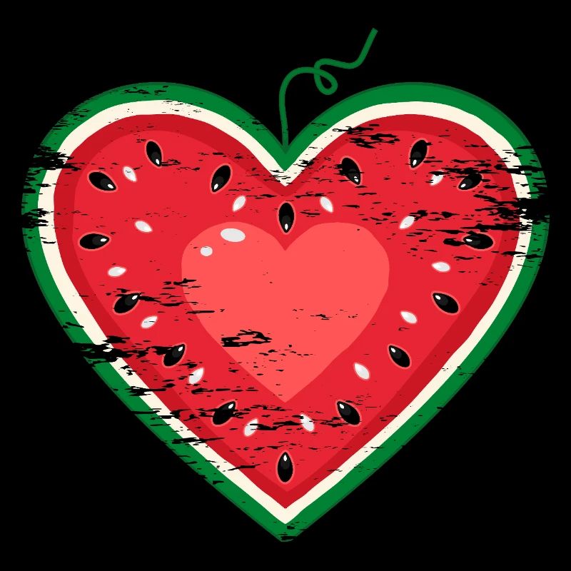 Coeur design pastèque utilisé