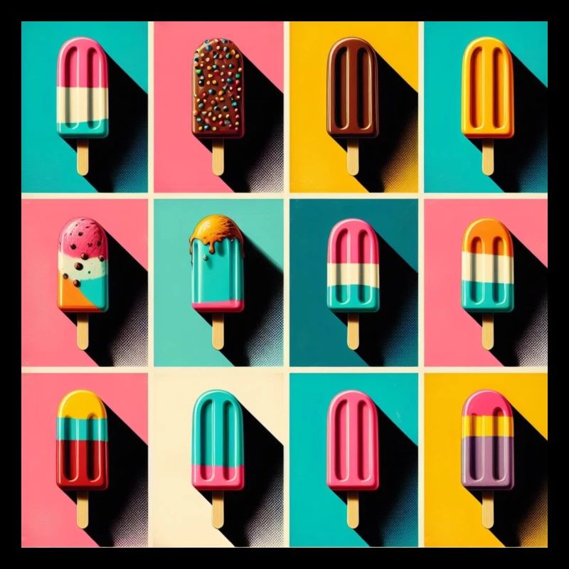 Glace sur le style Popsicle Pop Art III