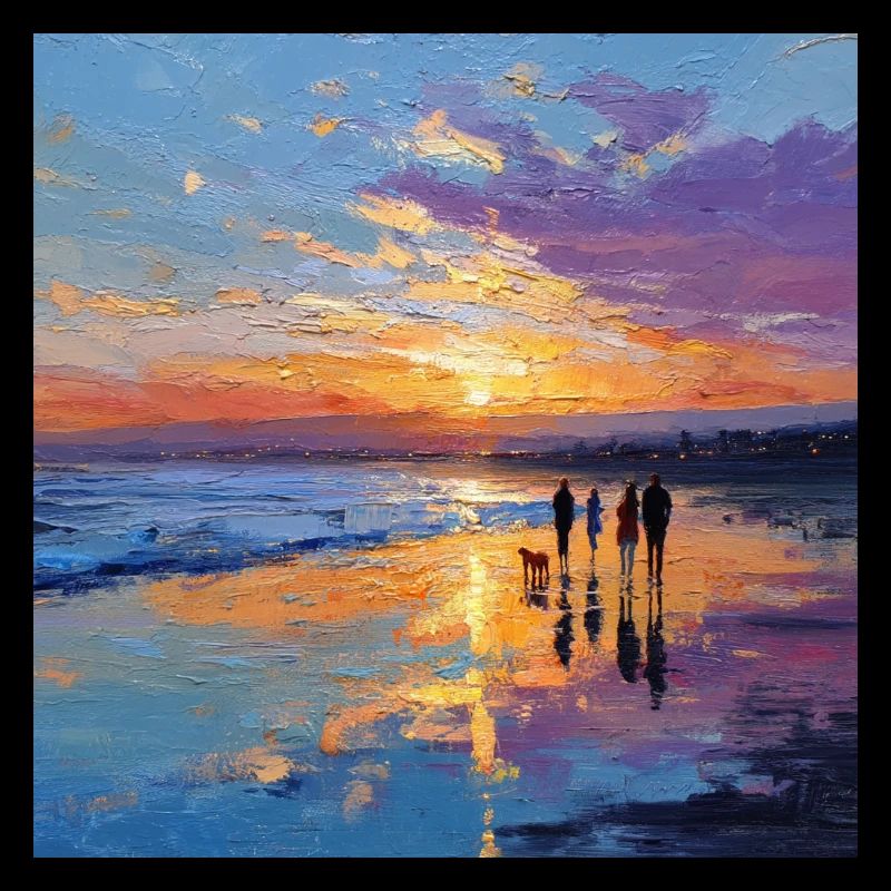 Coucher de soleil sur la mer
