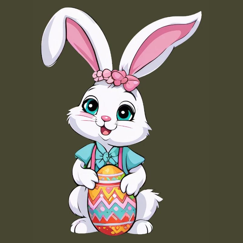 Easter bunny with Easter eggs