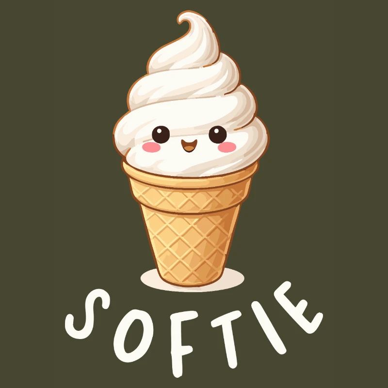 Softie. Softeis Liebe Eiscreme Statement
