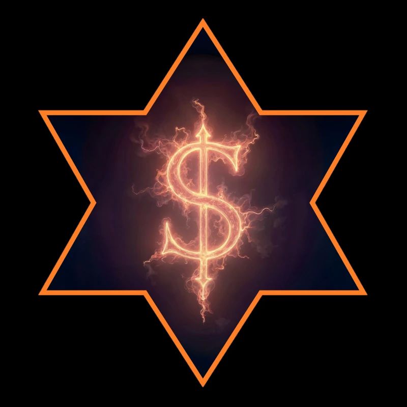 Burning dollar sign