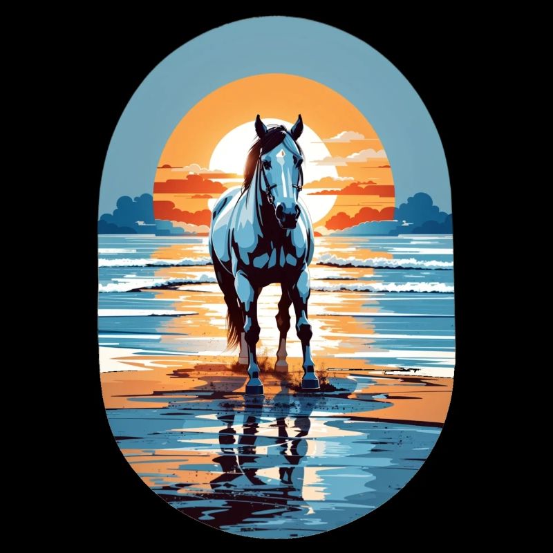 Cheval sur la plage