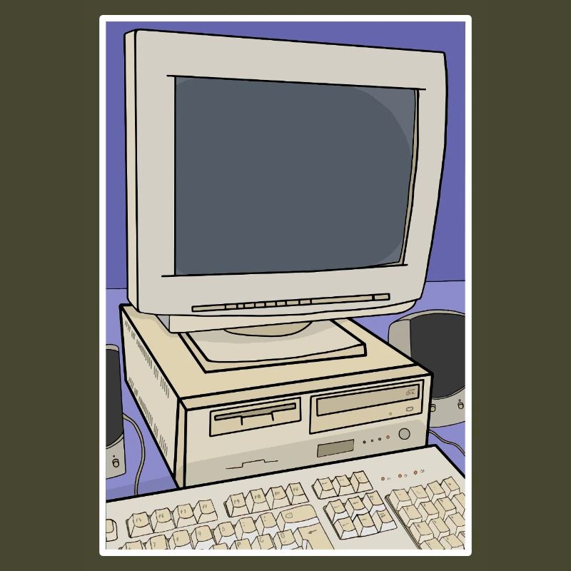 Retro-Computer-Desktop-Einrichtung