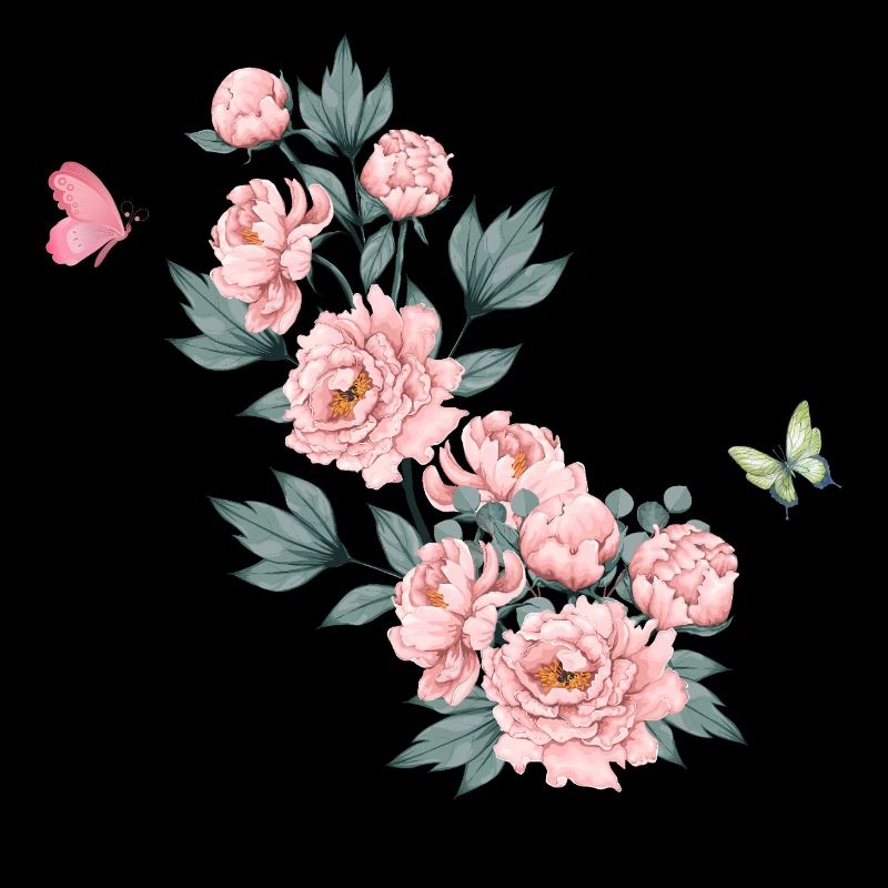 Lettre x fleurs rose