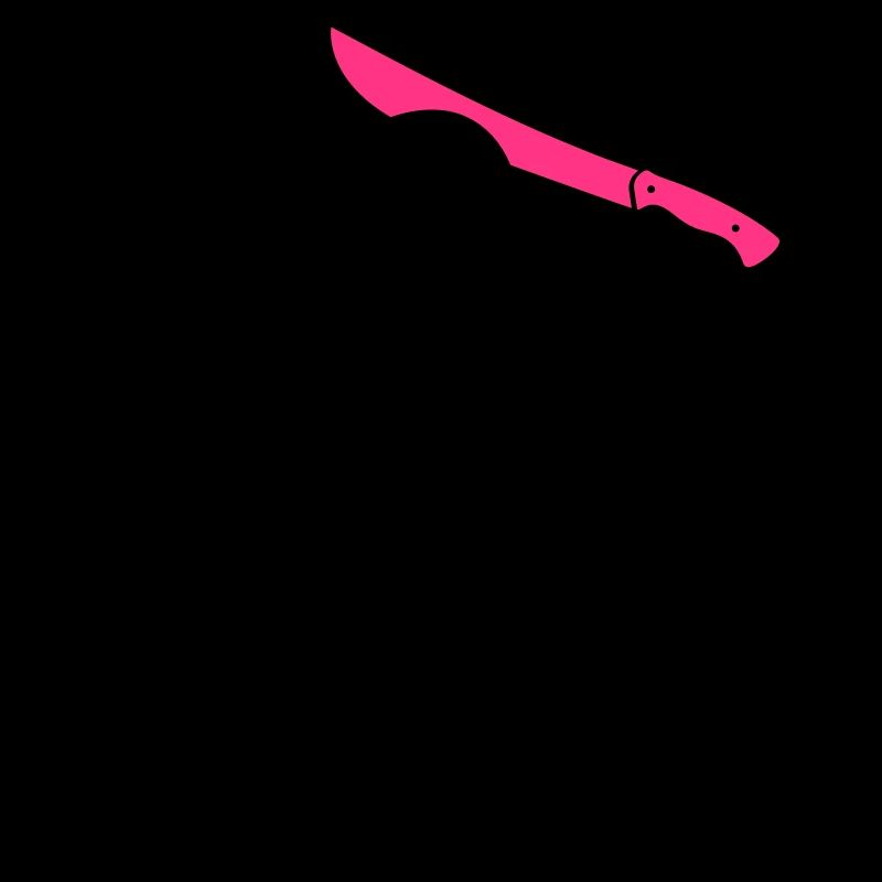 Ein Zombie mit einer Machete im Kopf