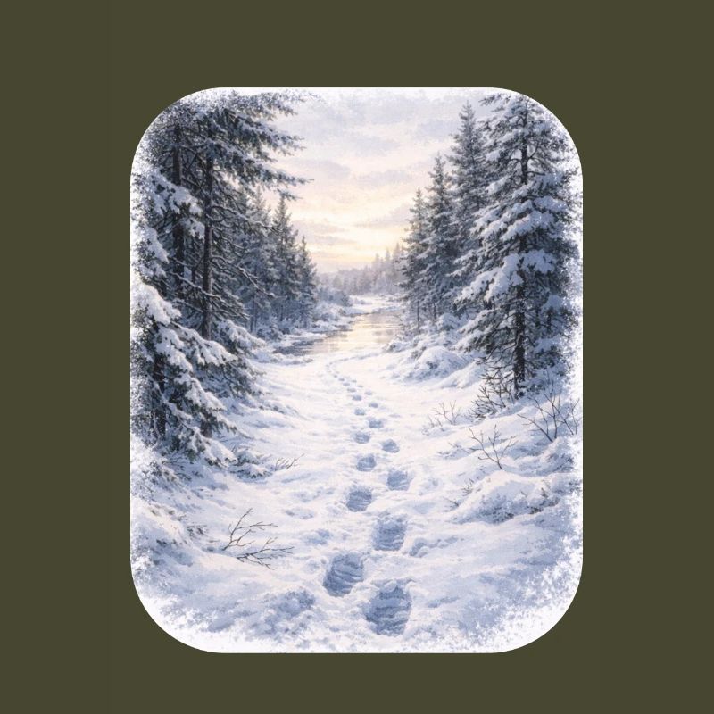 Winter Forest Path Morgenschein