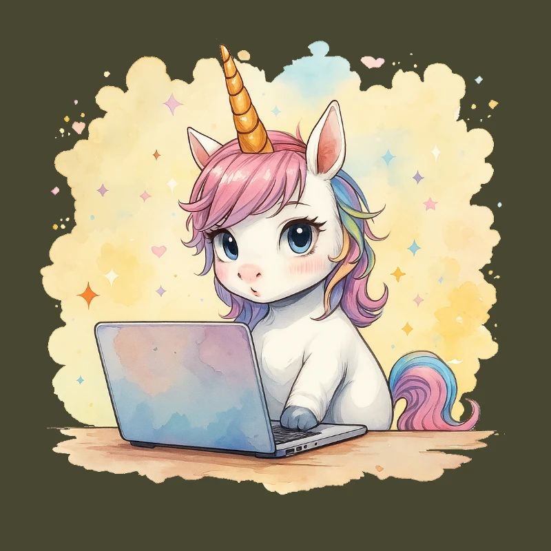 programmierendes Einhorn