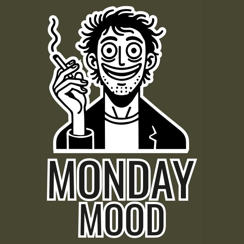Caffeinated man smoking a cigarette - Monday Mood
