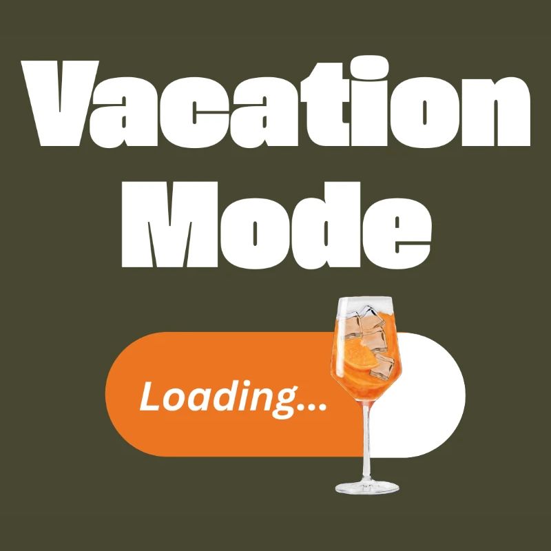 Vacation Mode On – Spritz mit Ladebalken (hell)
