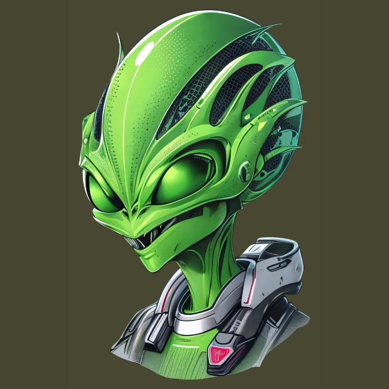 Alien Portrait: Intriguing face from an attached