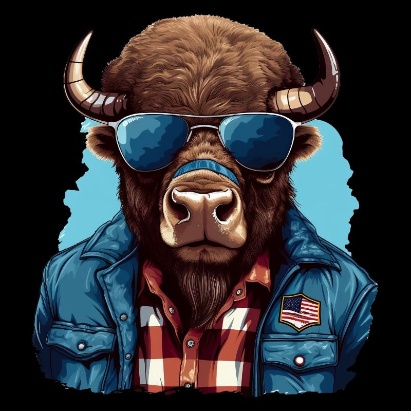 Bison d’Amérique de style de rue