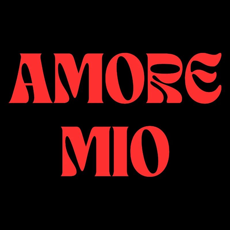 Amore Mio – Bold Red Typography Design