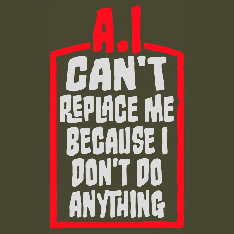 AI Can't Replace Me I Don't Do Anything Humor Joke