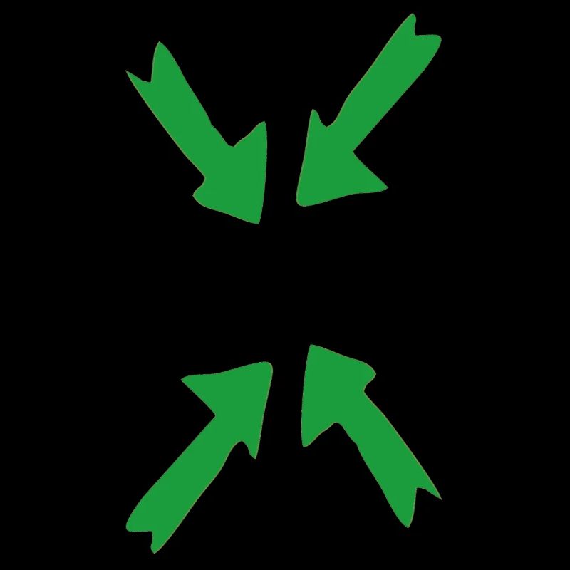 vert en point de mire