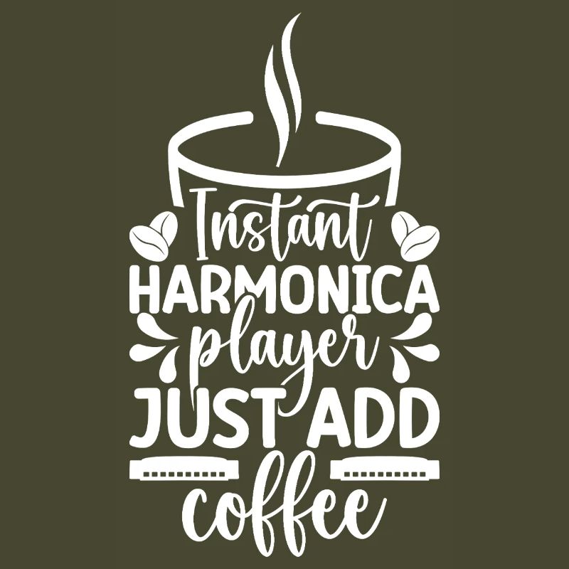 Harmonica Musican Instant Player Just Coffee