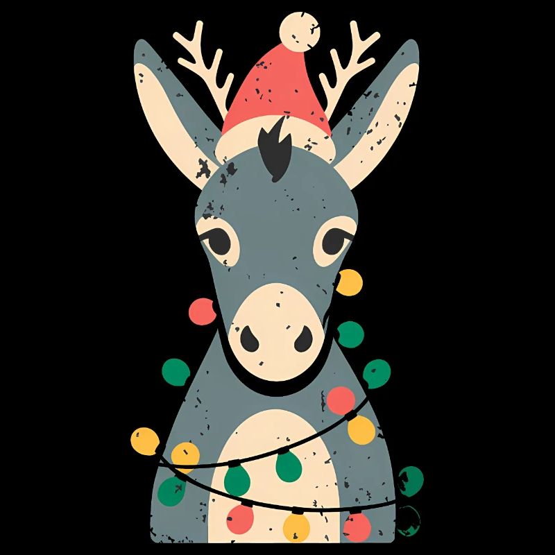 Cute Donkey Elf Christmas