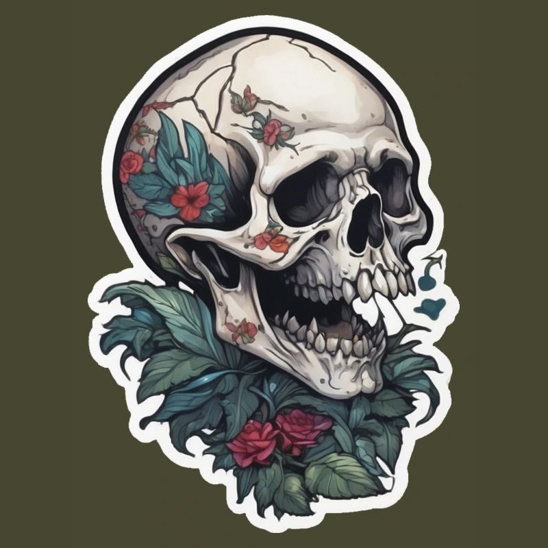 Conception de crâne d’impression de tatouage