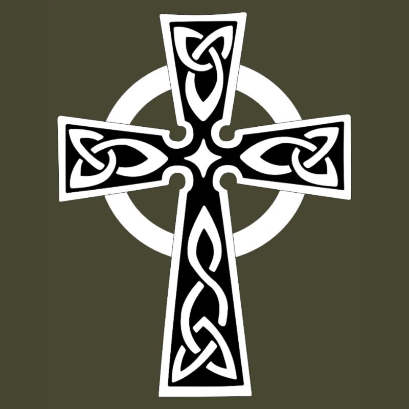 Weißes keltisches oder keltisches Kreuz