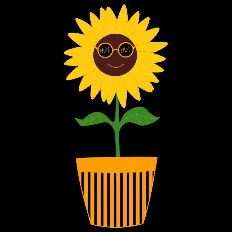 70s Flower Pattern Sunflower