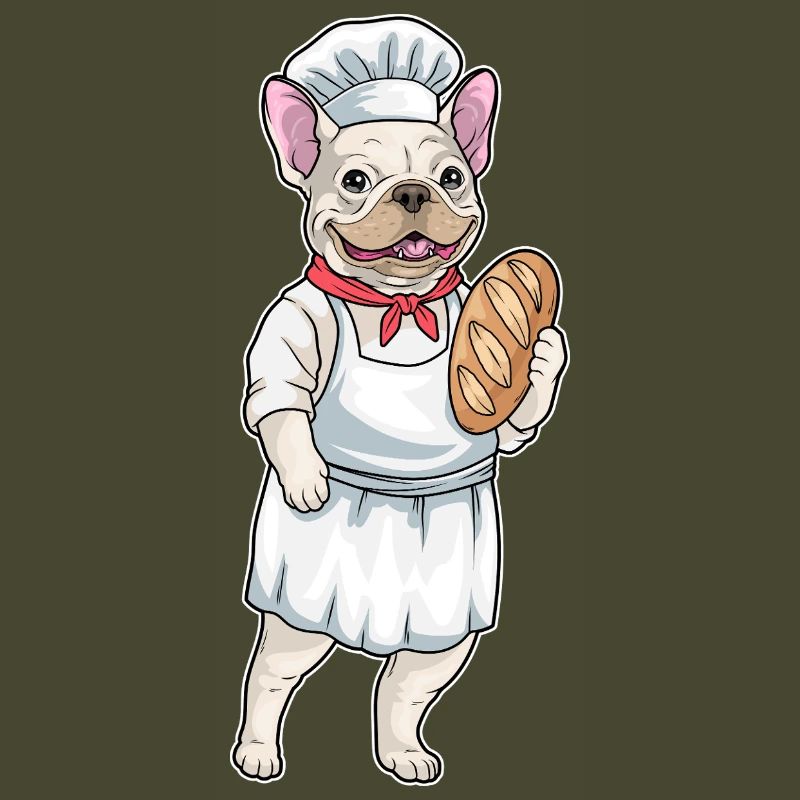 French Bulldog Baker Bread