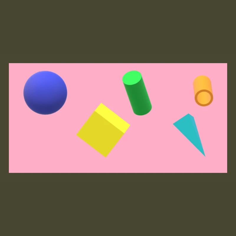 Vibrant Geometric Shape Composition