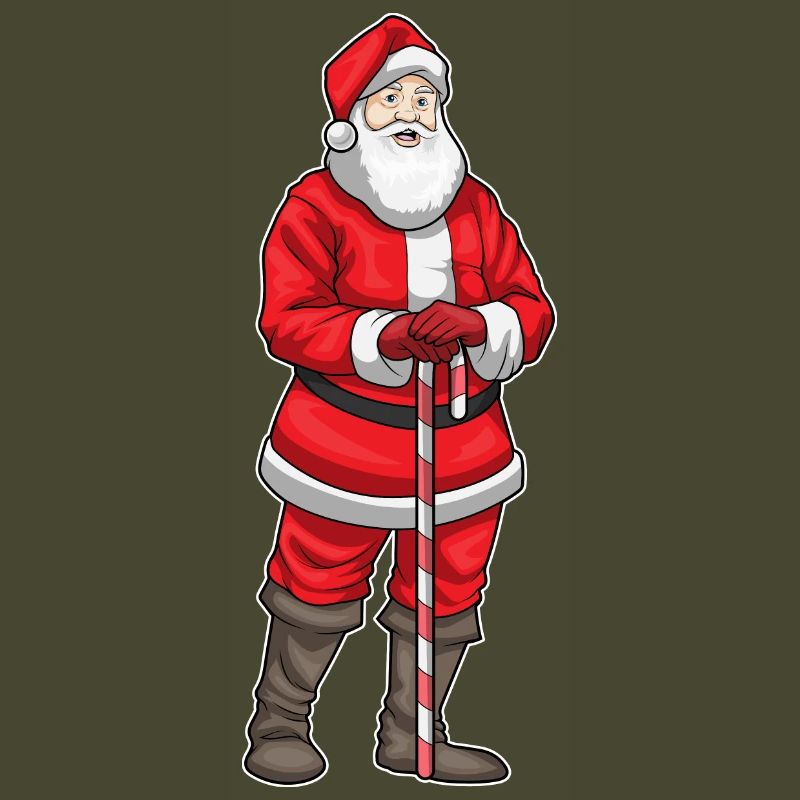Père Noël bâton de marche