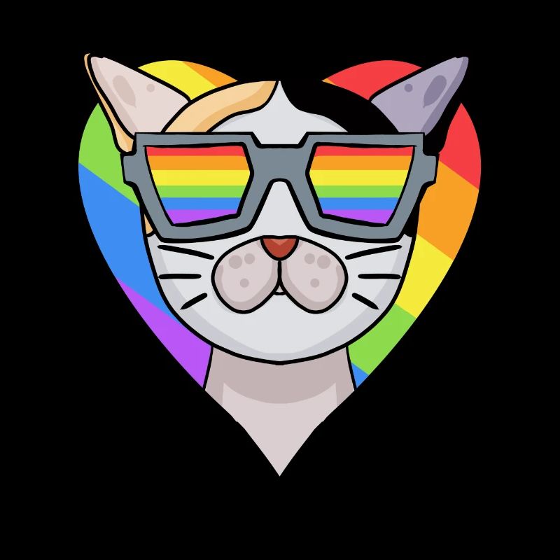 LGBT Katze Japanese Bobtail Regenbogen