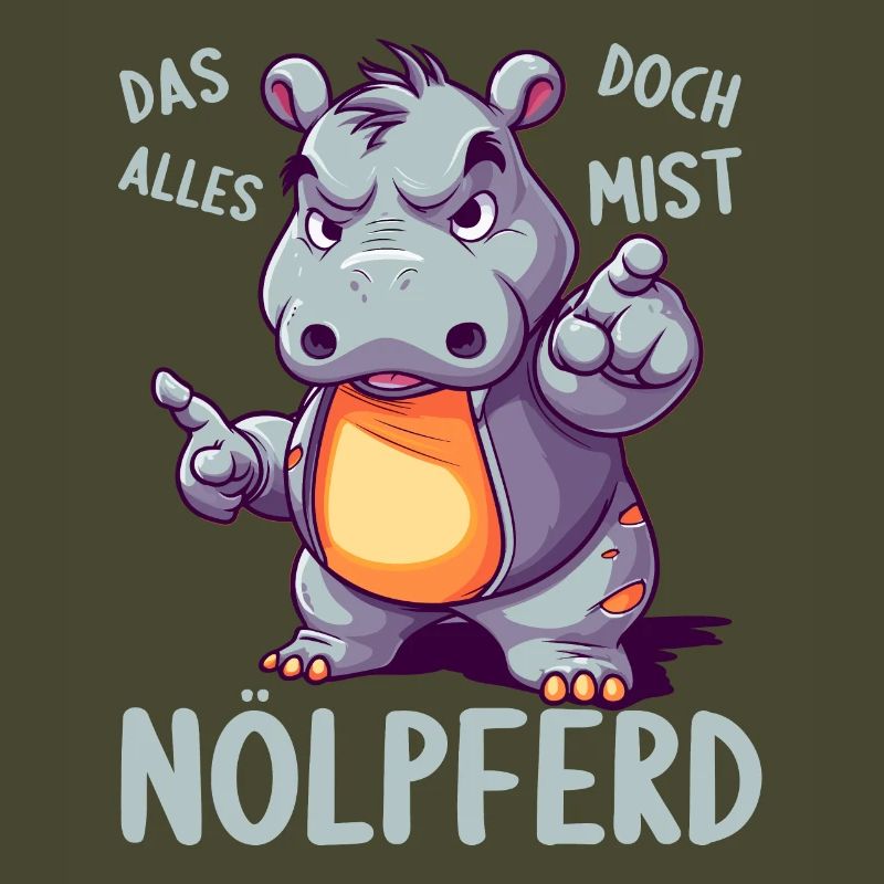 Hippo Hippo Complain Complainer Nölpferd