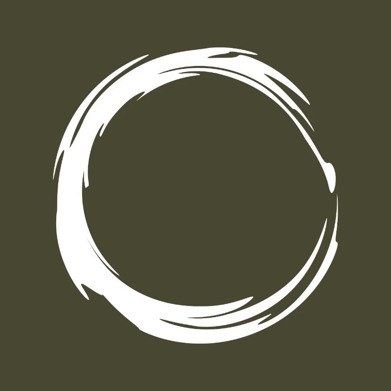 Circle design icon brush white