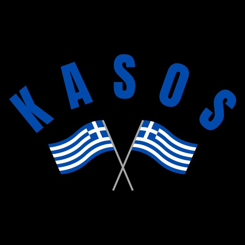 Drapeaux grecs de Kasos croisés