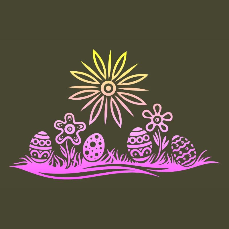 Easter Easter Eggs in the Grass