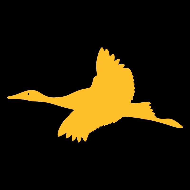 Silhouette crane
