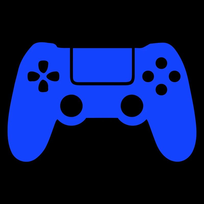 Blaues Gaming-Controller Silhouette