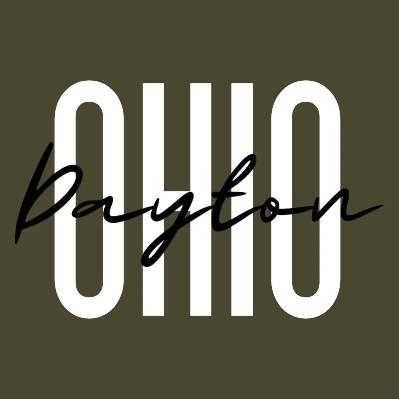 Ohio Script Overlay on Bold Block Letters