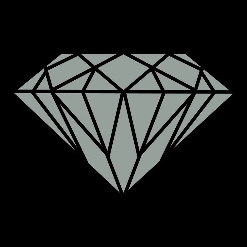 Geometrischer Diamant Linienkunst