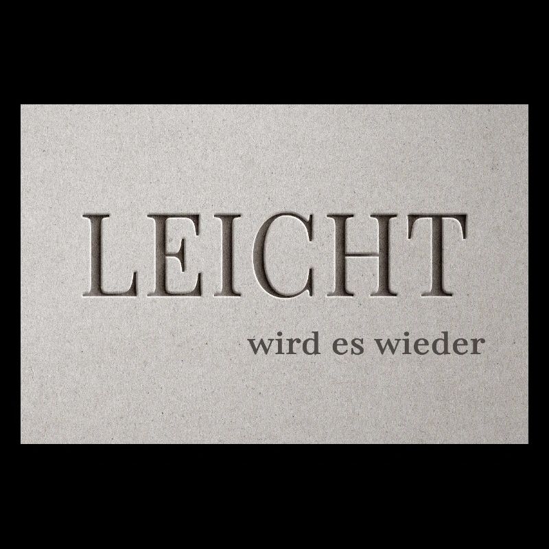 LEICHT wird es wieder