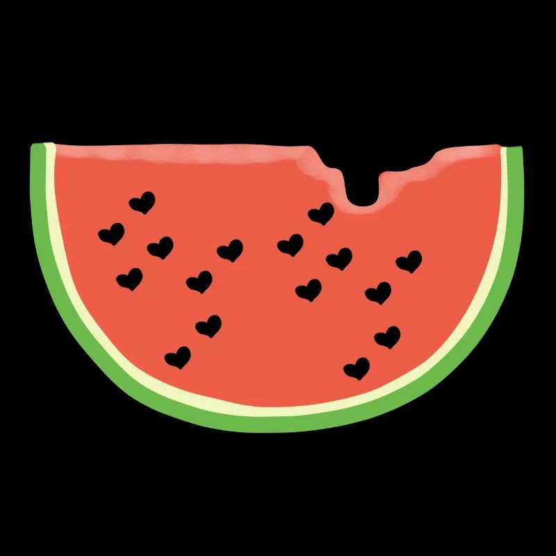 Melone mit Herz - Geschenk - Wassermelone - Comic