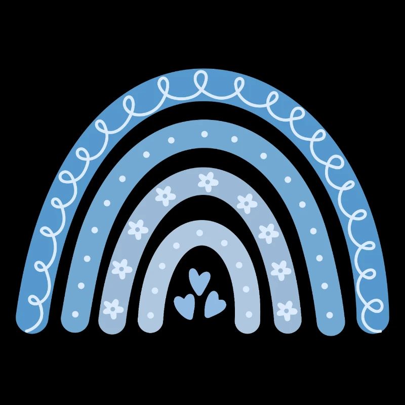 Boho Regenbogen blau